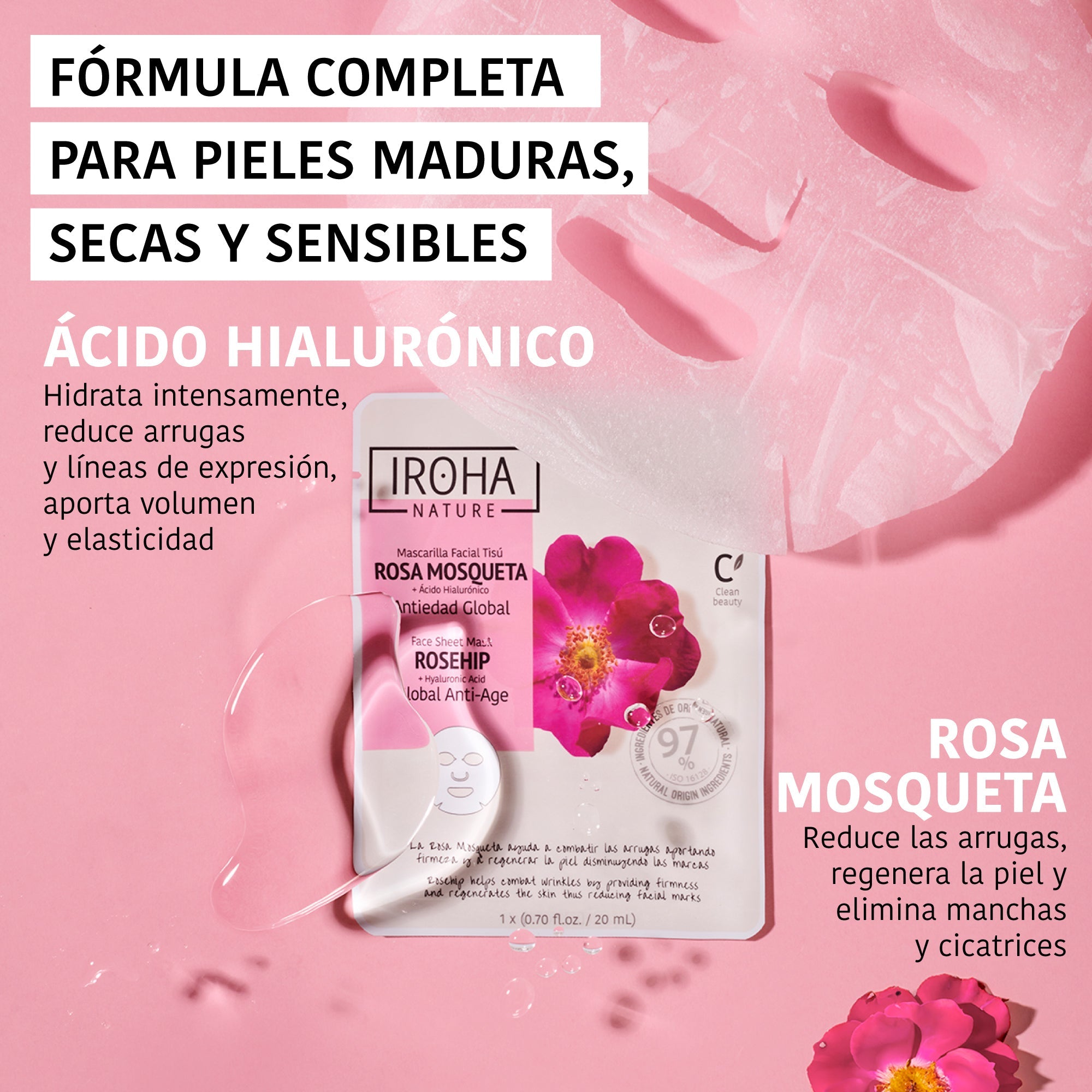 Masque Visage Anti-Âge Global Rose Musquée