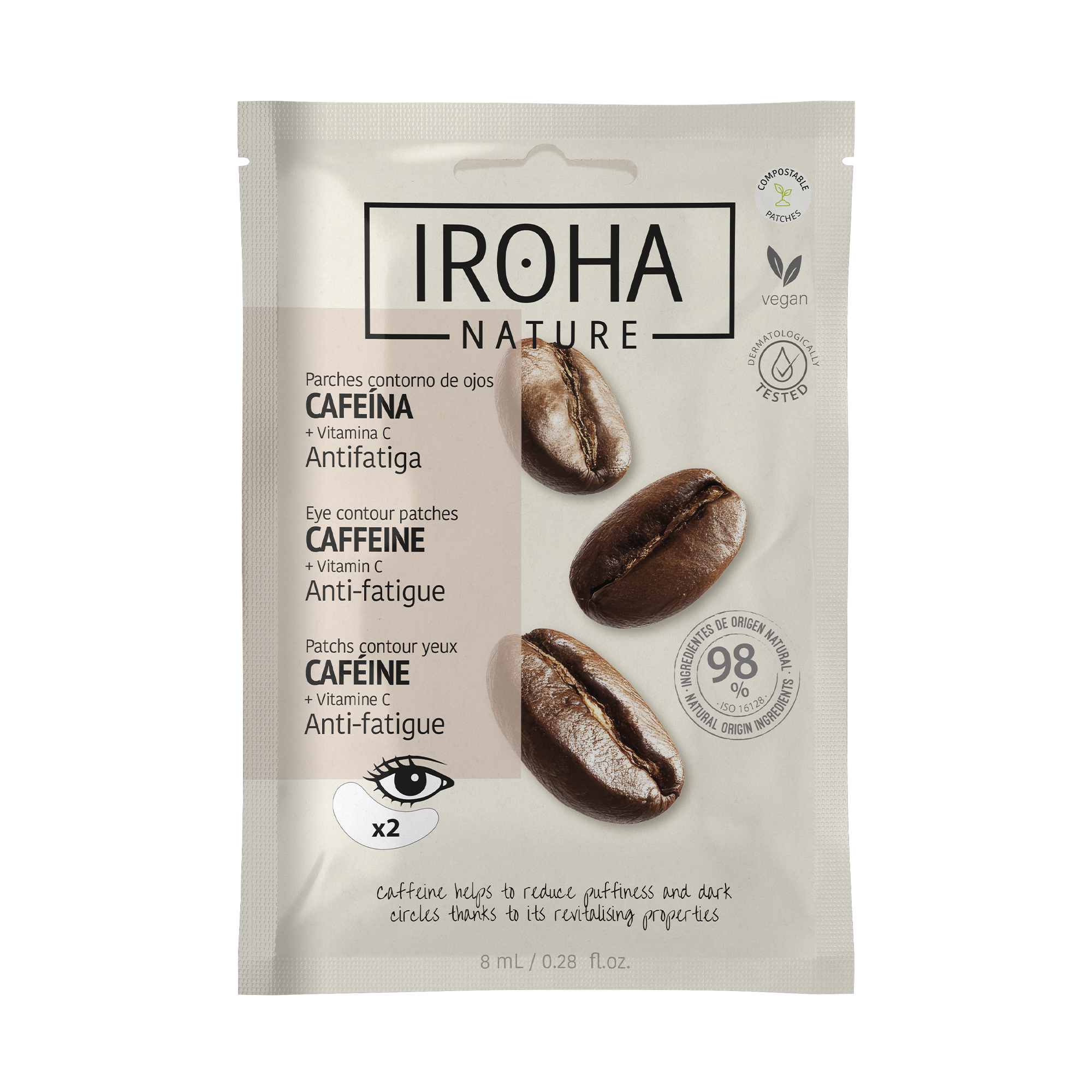 Parches Ojos Cafeína Antifatiga