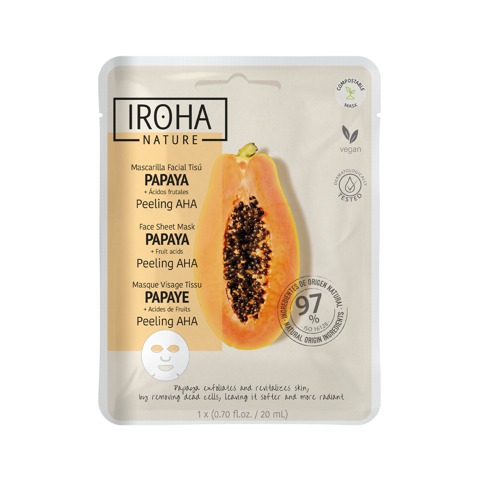 Mascarilla Facial Peeling AHA con Papaya