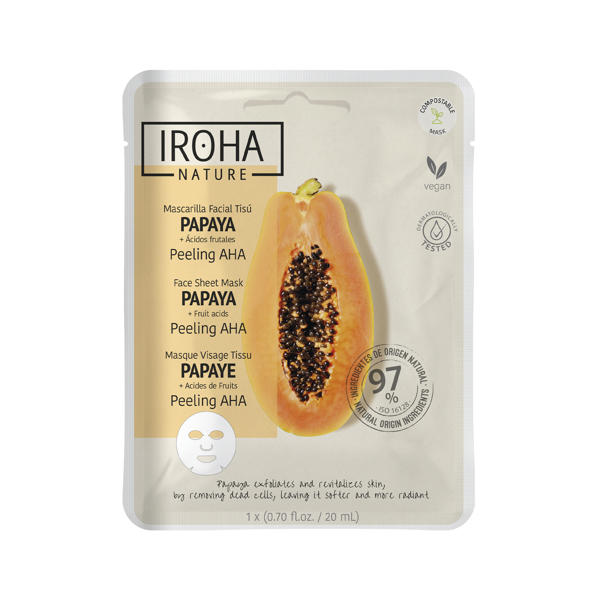 Mascarilla Facial Peeling AHA con Papaya