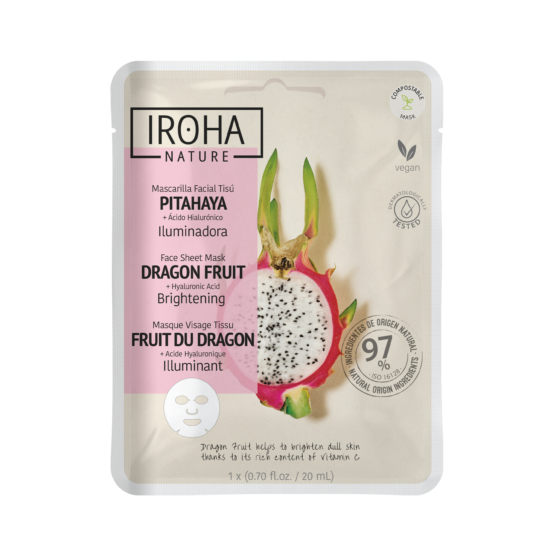 Mascarilla Iluminadora con Pitahaya