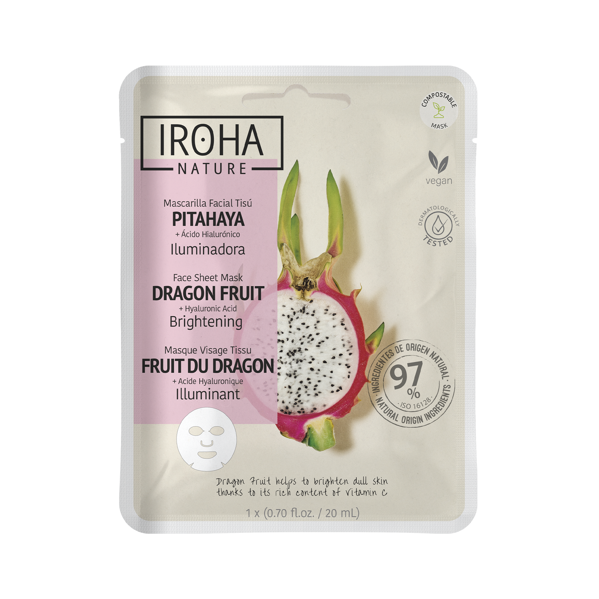 Mascarilla Iluminadora con Pitahaya